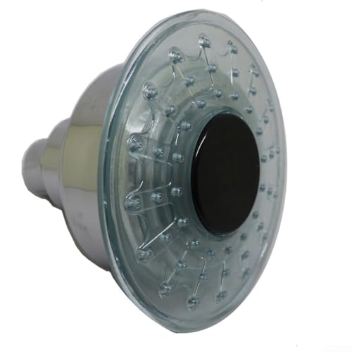 Besshepplo Cabezal de ducha con sensor de temperatura LED con 3 modos de cambio de color, mezcla de masaje, material ABS, para baño, 11, 11, 10 cm, plata
