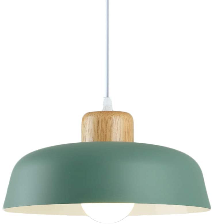 Home-Neat Luminária Pendente Moderna, Luminária de Pingente de Madeira E27 Ø30CM para Cozinha, Sala de Jantar, Sala de Estar (30, Verde)