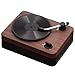 Generic Portable Music Device, 5.0 Turntable With 2 Integrated Stereo Speakers, Retro Wood Grains Vintage Record Device Supports Tf Card & Aux In, Vinyl Player