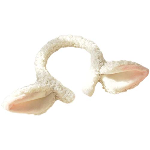 Mjaie Lolitas Cerchietto Con Orecchie Di Pecora In Peluche | Copricapo Carino Per Cosplay, Feste A Tema E Halloween | Accessorio Donna