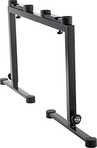 K&M Konig & Meyer 18810.015.55 Table Style Keyboard Stand Omega - Sturdy Height Adjustable Frame - Folds Flat Portable - Fits Piano And Electric Keyboards - For Adult And Youth Musicians - Black #TOP1