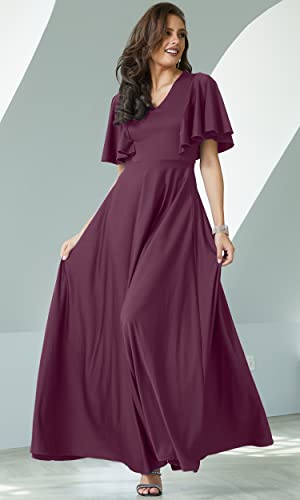 Image of KOH KOH Womens Long Elegant Bridesmaid Evening Cocktail Modest Maxi Dress
