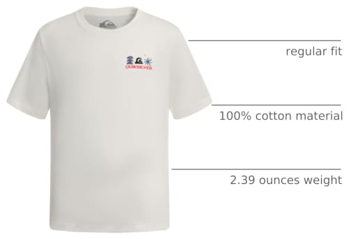 Image of Quiksilver Boys' Short Sleeve Logo Graphic T-Shirt, Soft & Comfortable, Regular Fit