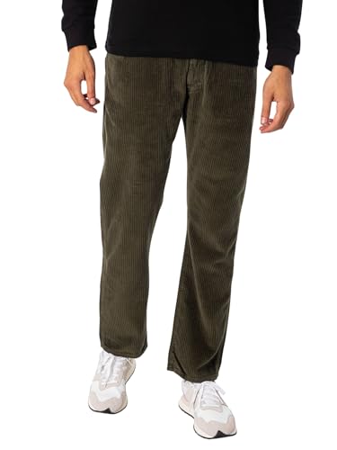 Lois Jeans de los Hombres 199 New Vaqueros de Pana Extragrande Dallas, Verde, 33W x 34L