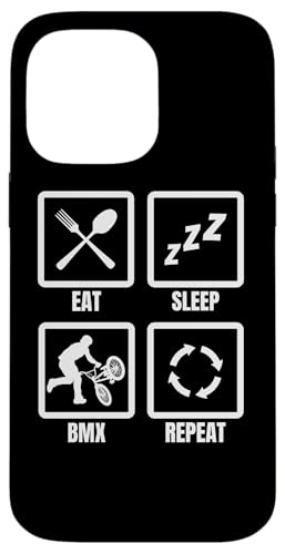Eat Sleep BMX Repeat BMX Lover Bike ���g�N���X �X�}�z�P�[�X iPhone 14 Pro Max �p