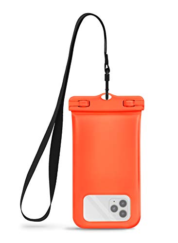 Floating Waterproof Case Pouch, CaliCase [Universal] [Orange] - Perfect for Boating / Kayaking / Rafting / Swimming, Dry Bag Protects your Cell Phone and valuables - IPX8 Certified to 100 Feet - Thumbnail 5