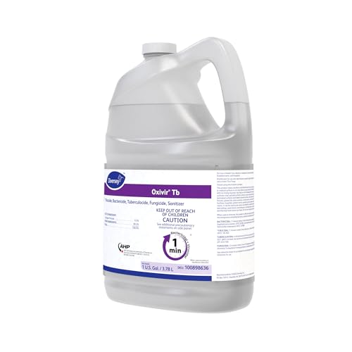 Oxivir Diversey 100898636 Tb One-Step Liquid Disinfectant Cleaner, Hospital Grade Accelerated Hydrogen Peroxide AHP, No Fragrance Added, Ready-to-Use, 1-Gallon