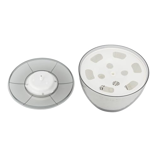 JAYEUW Salatschleuder 4.75L Elektrischer Gemüsetrockner Automatische Salat Schleuder Schnell Dörrautomat für Obst Gemüse Elektrischer Salatschleuder mit Deckel USB Aufladbar Weiß Grau – Bild 6