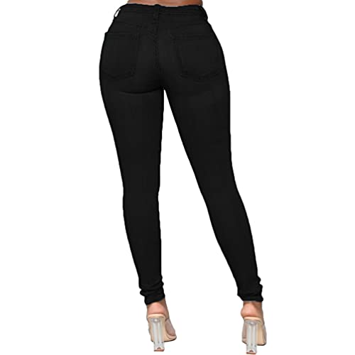 Women's Jeans,Skinny Jeans Stretch Slim Fit Jeans Denim Jeggings Plus Size Pencil Pants Trousers with 4 Pockets2