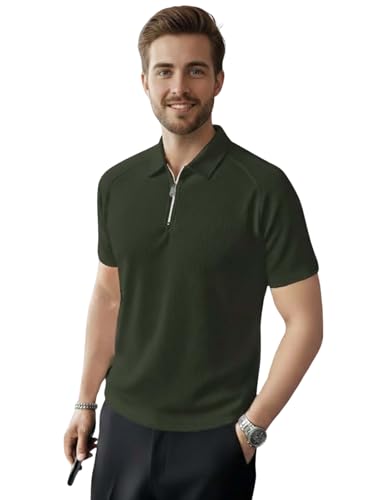 Image of GRECIILOOKS Tshirt for Man | T Shirt for Mans | Mens Tshirts | Polo T- Shirt for Mens | Half Sleeve Polo Neck Tshirt for Men (Available in Plus Sizes)