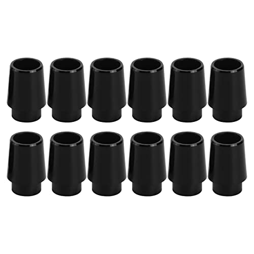 Kqcibz 12Pcs Golf Ferrules Compatible with Irons 0.355 Inch Tip Irons Shaft Golf Club Shafts Sleeve Adapter, Black