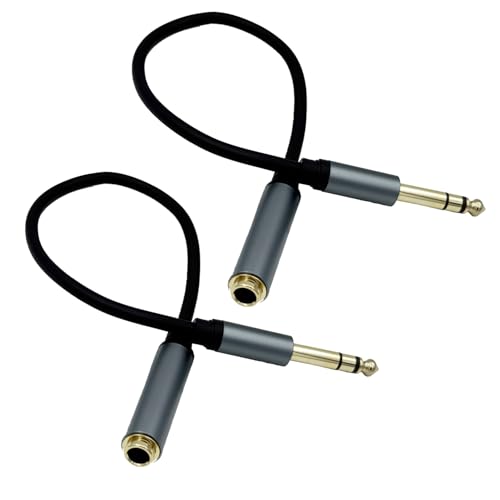 Cable de extensión de audio 6.35mm macho a hembra, pack 2 miniatura 1
