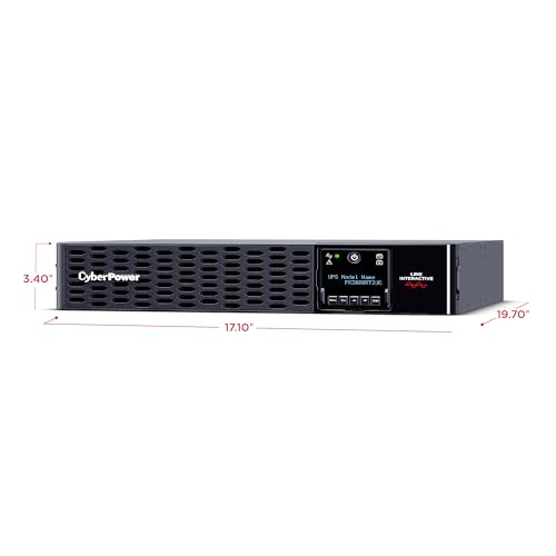 Image of CyberPower PR3000RT2UC Smart App Sinewave UPS Battery Backup and Surge Protector, 3000VA /3000W, 9 Outlets, 2U Rack /Tower, AVR, Built-in Cloud Monitoring, UL Certified