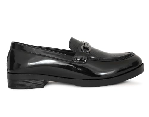 Image of VELTRIX Men's Premium Patent Leather Finish Formal Loafers | Horsebit Buckle Slip-On Shoes | Comfortable Office, Party, Wedding & Business Dress Shoes Aldo DIY Patent