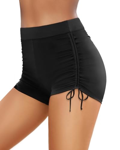 Yonique Women's Swim Shorts High Waisted Bathing Suit Bottoms Tummy Control Boy Shorts Board Shorts