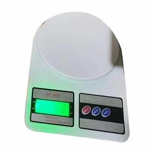 10Kg Kitchen Weight Machine 6 Months Warranty, Digital Scale with LCD Display, Scale for Home Baking, Cooking & Balance Diet. Weighing Machine with capacity 10Kg, SF400/A121,Color May Vary-image-29