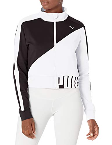 PUMA Women's Ultra Running Jacket, Black White, L