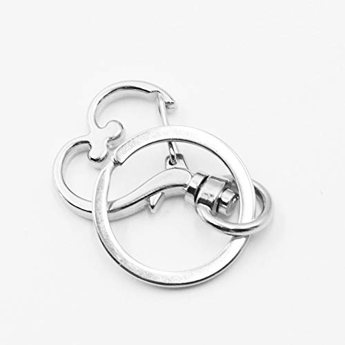 Baobao 100Pcs Metal Swivel Lobster Clasp Snap Hook With Key Rings #TOP5