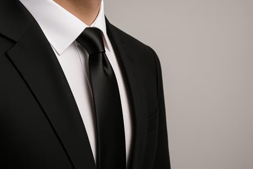 Image of Dibi Solid Color Ties for Men, Formal Mens Ties, Neck Tie, Classic Tie for Boys Women Teens, Wedding Business Costume Necktie