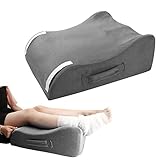 Boiarc Leg Elevation Pillows, Leg Pillows for Elevation Blood Circulation, Wedge Pillow for Legs After Surgery with Memory Sponge, Post Surgery Leg, Knee, Ankle Elevation Pillow (Grey)…