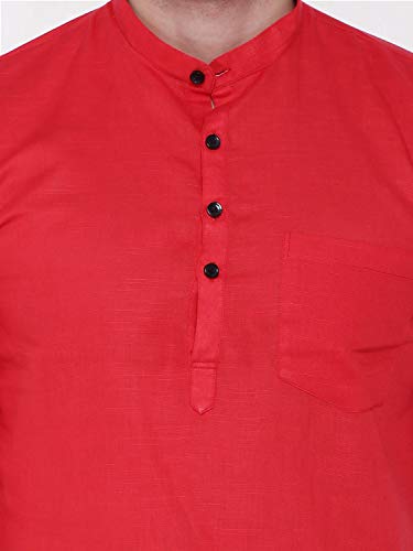 Image of Rajubhai Hargovindas Men's Linen Straight Short Kurta