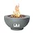 28-Inch Fire Table, 58,000 BTU Oudoor Propane Fire Pit, Patio Round Fire Bowl Gas Firepit with Lid, Lava Rocks, Cover, Pre-Attached 10FT Propane Hose, Gray