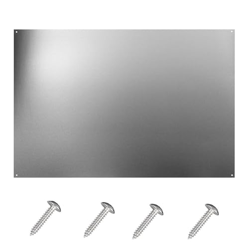 24 x 30-inch Reversible Stainless Steel Backsplash for Kitchen wallSplatter Guard and Cooking Shield Range Hood Accessories to Keep Kitchen Clean Four Pre Drilled Holes for Easy Installation