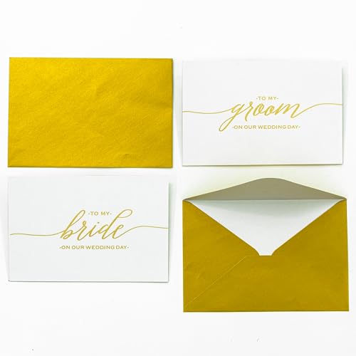 Image of Confetti! Set of 2 Wedding Card to Your Bride and /or Groom on Your (Our) Wedding Day - Love Note to Future Husband or Wife Card Keepsake Love Note Before I Do (Card For Bride & Groom)
