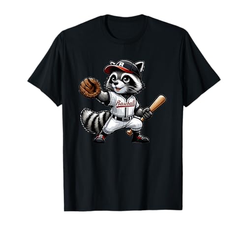 Raccoon Baseball Player T-Shirt