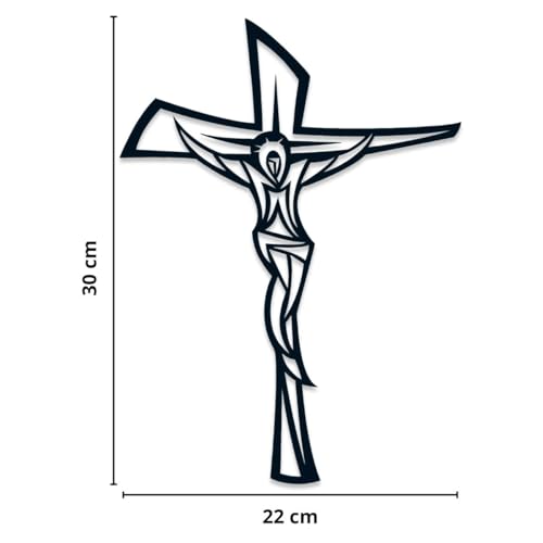 Artpical, Crucifixo de Parede Quadro Aplique Decorativo Mdf Cor Preto