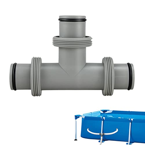 Raccordo a T per tubo di diametro 38 mm, connettore a 3 vie, adattatore per tubo per piscina Intex Bestway Coleman, prolunga per connettore per piscina, set di collegamento per tubi per piscina