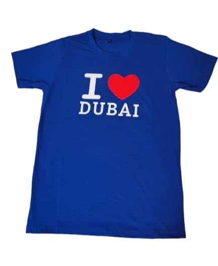 GenericI Love Dubai t Shirt For Men and/or Women (Unisex), Cotton Printed Tshirt, Dubai Souvenir