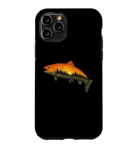 Fishing, Trout, Fly Fishing, Angler Fisherman, Nature Forest �X�}�z�P�[�X iPhone 11 Pro �p