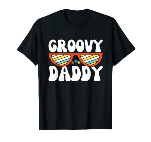 Matching Family 1st Birthday Party Retro Groovy Daddy Camiseta