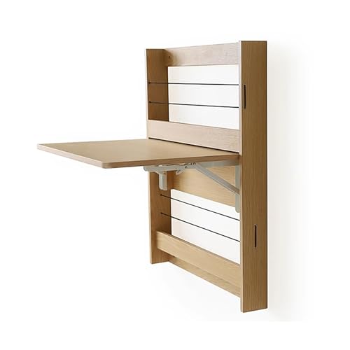 Bureau flottant en bois couleur chêne au design épuré moderne