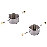 Remingtape Mess Becher Werkzeuge, Bar Messen Sie Cocktail Jigger mit für Whisky Bar Werkzeuge Bar Zubehör (2 Stück)