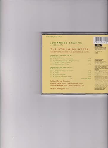 Brahms: The String Quintets Nos. 1 & 2 [Audio CD] Johannes Brahms; Walter Trampler and Juilliard Str