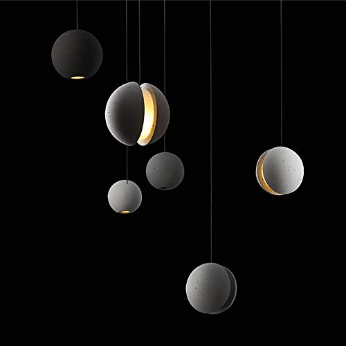Chandelier LED Bote mini globe en ciment pour plafond
