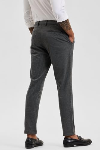 Image of SNITCH Men's Slim Fit Mid Rise Stretch Ankle Length Trousers