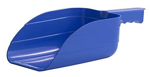 Little Giant® Plastic Utility Scoop | Heavy Duty Durable Stackable Farm Scoop | 5 Pint | Ranchers, Homesteaders and Livestock Farmers | Berry Blue