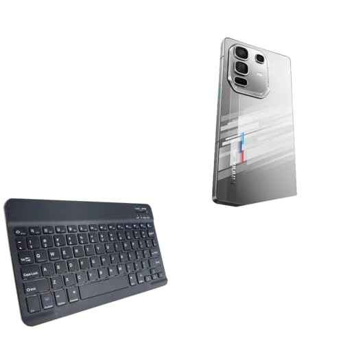 BoxWave Keyboard Compatible with Infinix Note 50 Pro+ 5G - SlimKeys Bluetooth Keyboard, Portable Thin with Chiclet-Style Keys - Jet Black