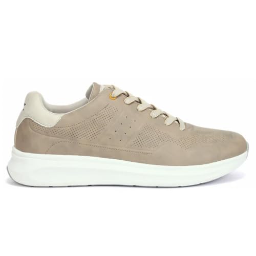 Image of Red Chief Men's Sneakers | Lace-Up Low Ankle Shoes for Everyday Wear | Stylish & Comfortable Trendy Footwear | Beige (C6007)