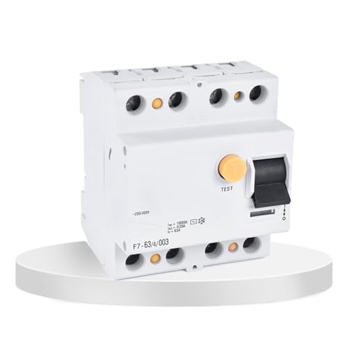 1Pcs F7-63 AC/A Type RCCB RCD 2P 4P 63A 10mA 30mA 6KA 230/400V Electromechanic Residual Current Circuit Breaker Differential Breaker(Type AC 2P,40A)