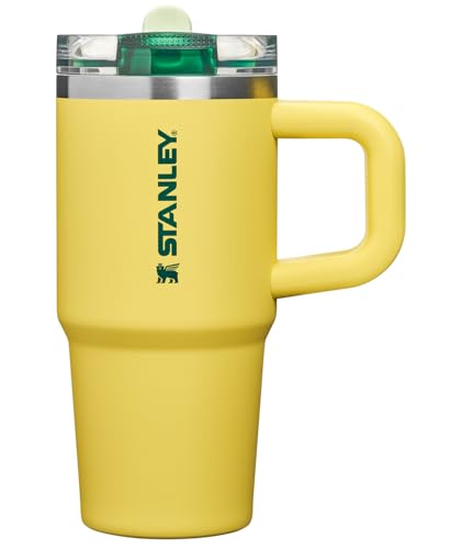 Image of STANLEY Quencher ProTour Flip Straw Tumbler with Leakproof Lid 14 oz | Built-in Straw and Handle | Cup Holder Compatible for Travel | insulated Stainless Steel Cup | BPA-Free | Daffodil Emerald