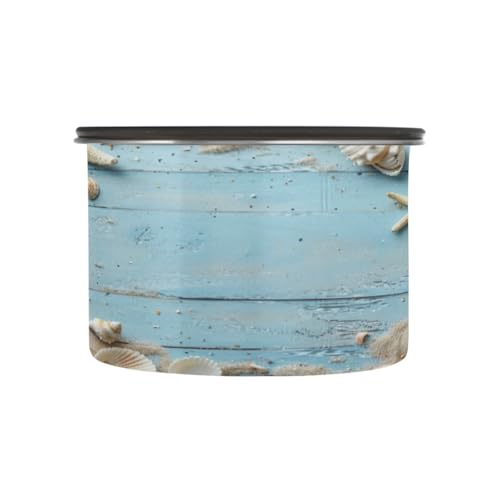 Envase hermético para café acero inoxidable 500 ml azul