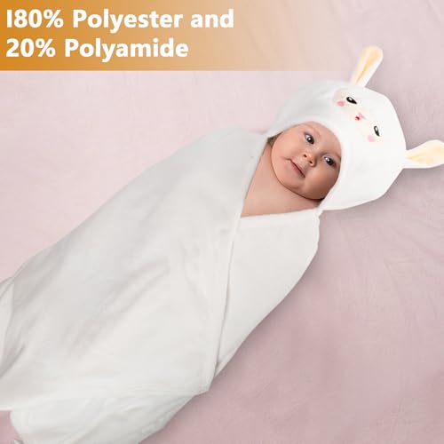 Image of 2 Pack Hooded Towel, 27.5 x 55 inch Absorbent Bath Towel for Babies, Soft Toddler Bath Towel, Thick Toddler Towels with Hood for Girls Boys,Yellow and White