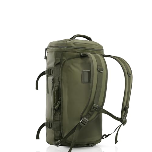 Haimont Sporttasche Herren Reisetasche Convertible Travel Duffel Sporttaschen mit Schuhfach große Heavy Duty Weekender Tasche Wasserdicht 45L Armeegrün