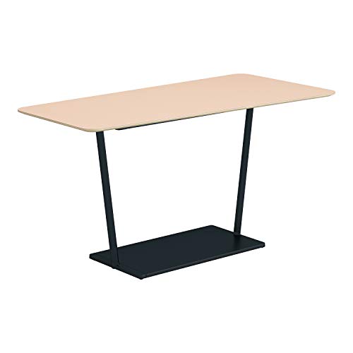 【メーカー配送・設置・組立】コクヨ ミーティングテーブル リージョン LT-RGD189MHE6AF85 台形 T字脚 ミドルハイテーブル 幅180×奥行89.5×高さ90.4cm リノリウム天板 パウダー/脚ブラック