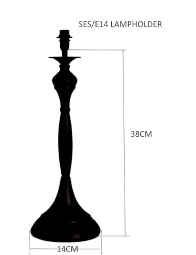Lighting Supermarket Messini Large Black Elegant Candlestick Table Lamp Base Only - Image 5