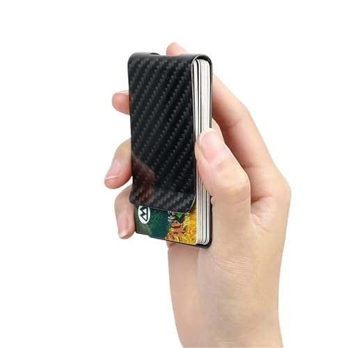 Money Clip for Men Black Twill Carbon Fiber Pocket Wallet Slim Cash Clip Credit Card Holder for Men Bussiness Gift3